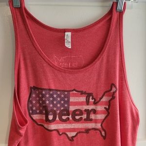 IA Craft Beer America Red Tank Top szM